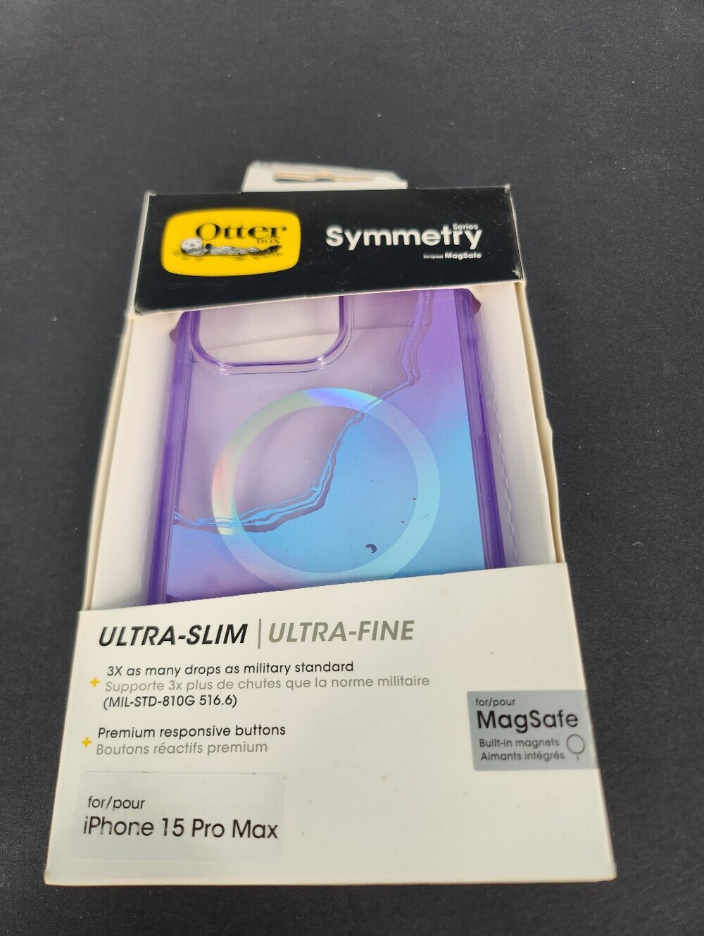 OtterBox Symmetry MagSafe iPhone 15 Pro Max Galactic Dreaming Purple